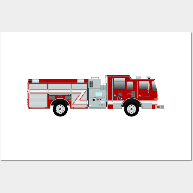 Birmingham Fire and Rescue service Wall Art by BassFishin